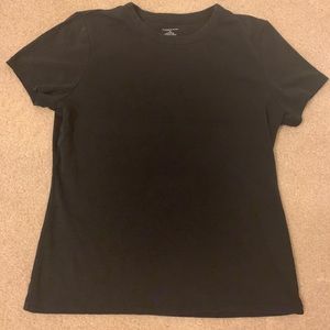 Lands End Womens Black S/S Tee Size M 10-12